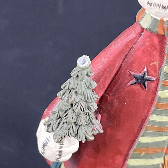 Williraye Studios 5" Folk Art Christmas Sweater Cat Ornament Tree Horn - Picture 4 of 13